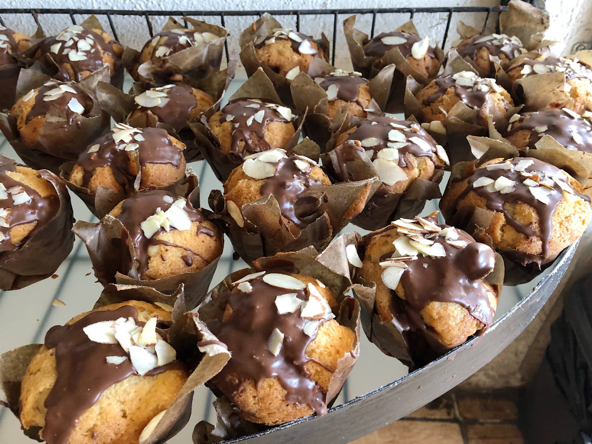 loaded with almonds, banana and dark chocolate.